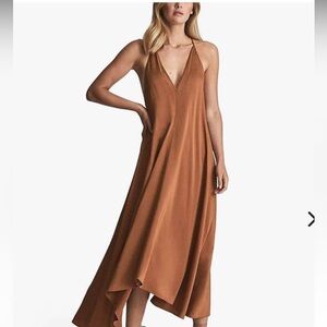 REISS Mabel Plunge Neck Maxi Dress